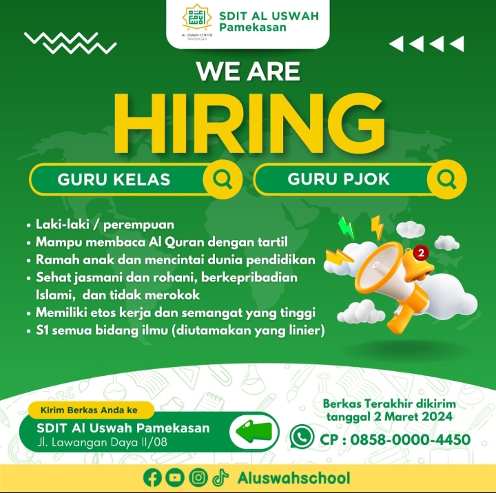 Lowongan Kerja Pamekasan Guru S1 Silahkan Melamar