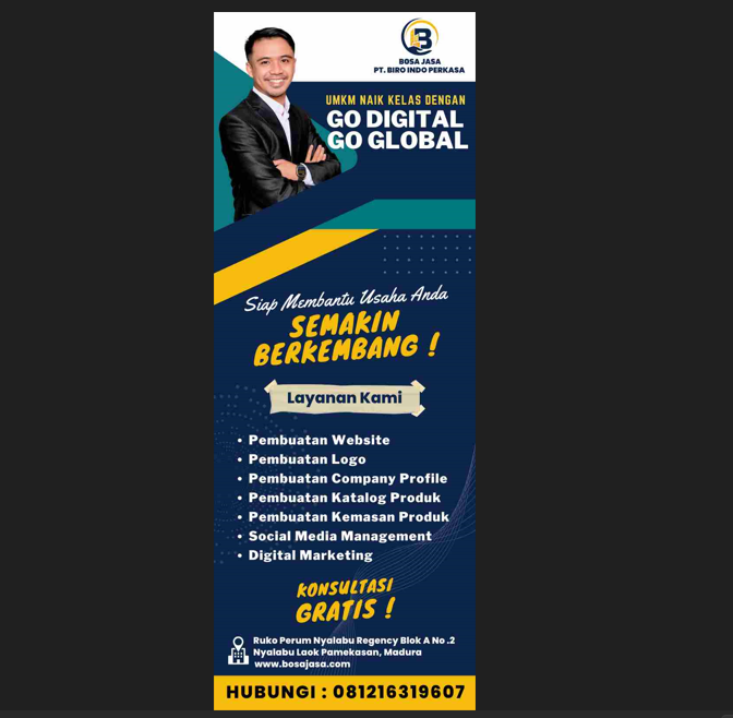 stand banner bosa jasas